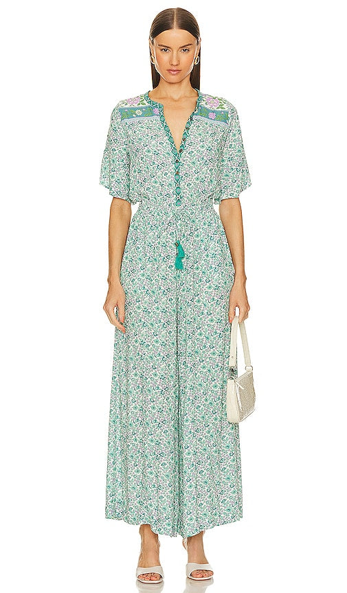 SPELL Sienna Jumpsuit in Teal - Combinaison SPELL Sienna en bleu sarcelle - SPELL Sienna 青色连身裤 - SPELL Sienna Overall in Blaugrün - SPELL Sienna 점프수트 - Tuta SPELL Sienna in verde acqua