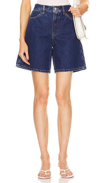 SPRWMN A-line Shorts in Blue - Short trapèze SPRWMN en bleu - SPRWMN 蓝色 A 字短裤 - SPRWMN A-Linien-Shorts in Blau - SPRWMN A라인 반바지 블루 색상 - Pantaloncini a trapezio SPRWMN in blu