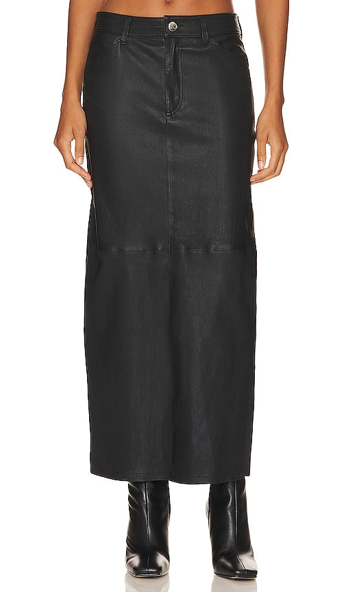 SPRWMN Leather Long Skirt in Black - Jupe longue en cuir SPRWMN en noir - SPRWMN 黑色皮革长裙 - SPRWMN Langer Lederrock in Schwarz - SPRWMN 가죽 롱 스커트블랙 색상 - Gonna lunga in pelle SPRWMN in nero