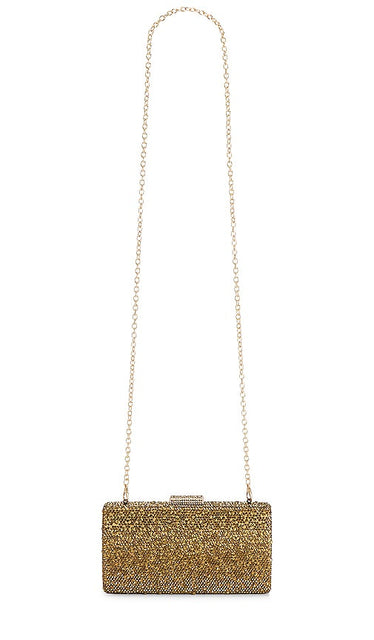 Serpui Ellen Clutch in Metallic Gold