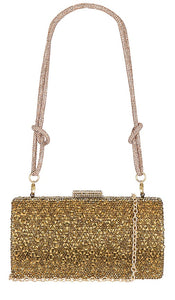 Serpui Ellen Clutch in Metallic Gold