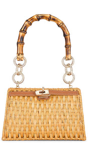 Serpui Chiara Top Handle Bag in Beige