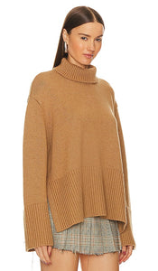 Rue Sophie Della Turtleneck Pullover in Tan