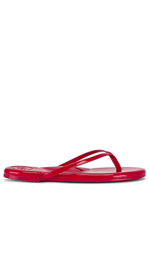Solei Sea Indie Sandal in Red | Patent Red Flat Sandals for Women