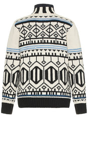 Scotch & Soda Chunky Zip Cardigan in Black,White