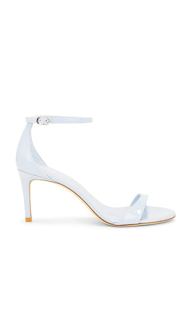 Stuart Weitzman Nudistarc 75 Sandal in Blue | Cielo Heeled Sandals for Women