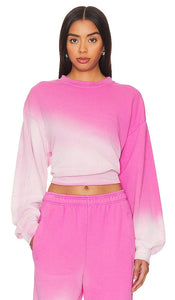 SUNDRY Cropped Sweatshirt in Pink - SUNDRY Sweat court en rose - SUNDRY 粉色短款运动衫 - Kurz geschnittenes SUNDRY-Sweatshirt in Rosa - SUNDRY 핑크 크롭 스웨트셔츠 색상 - Felpa corta SUNDRY in rosa
