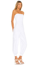 Susana Monaco Strapless Cuffed Ankle Jumpsuit in White