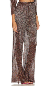 Sabina Musayev Funk Pant in Metallic Bronze