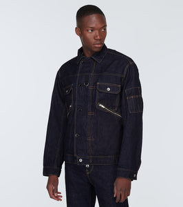 Sacai Asymmetric denim jacket