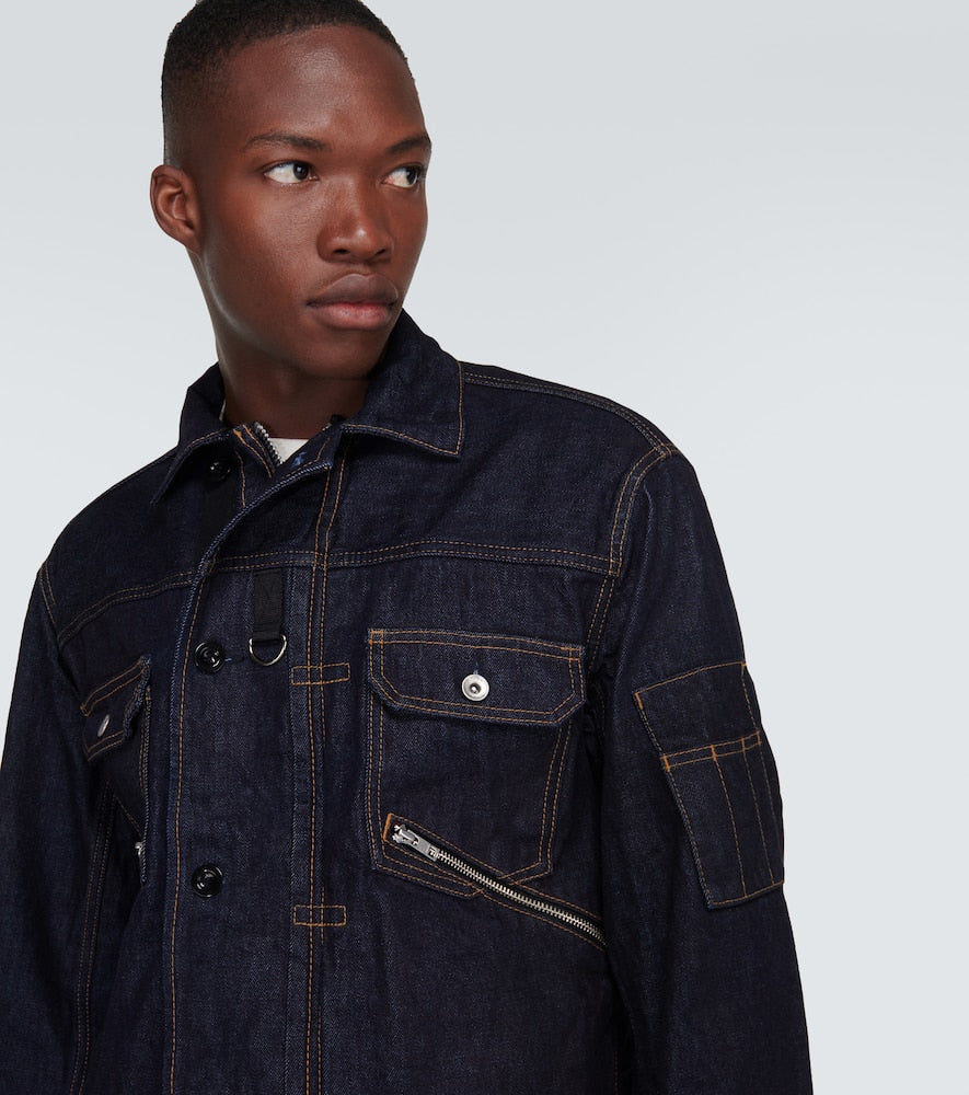 Sacai Asymmetric denim jacket