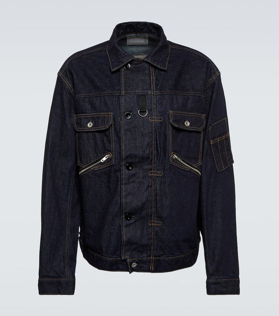 Sacai Asymmetric denim jacket