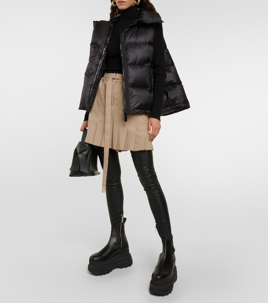 Sacai Asymmetric quilted down vest