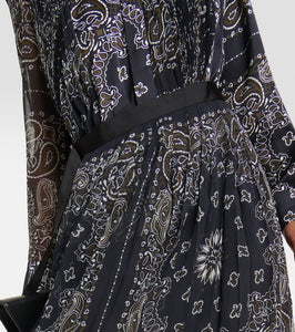 Sacai Bandana-printed midi dress