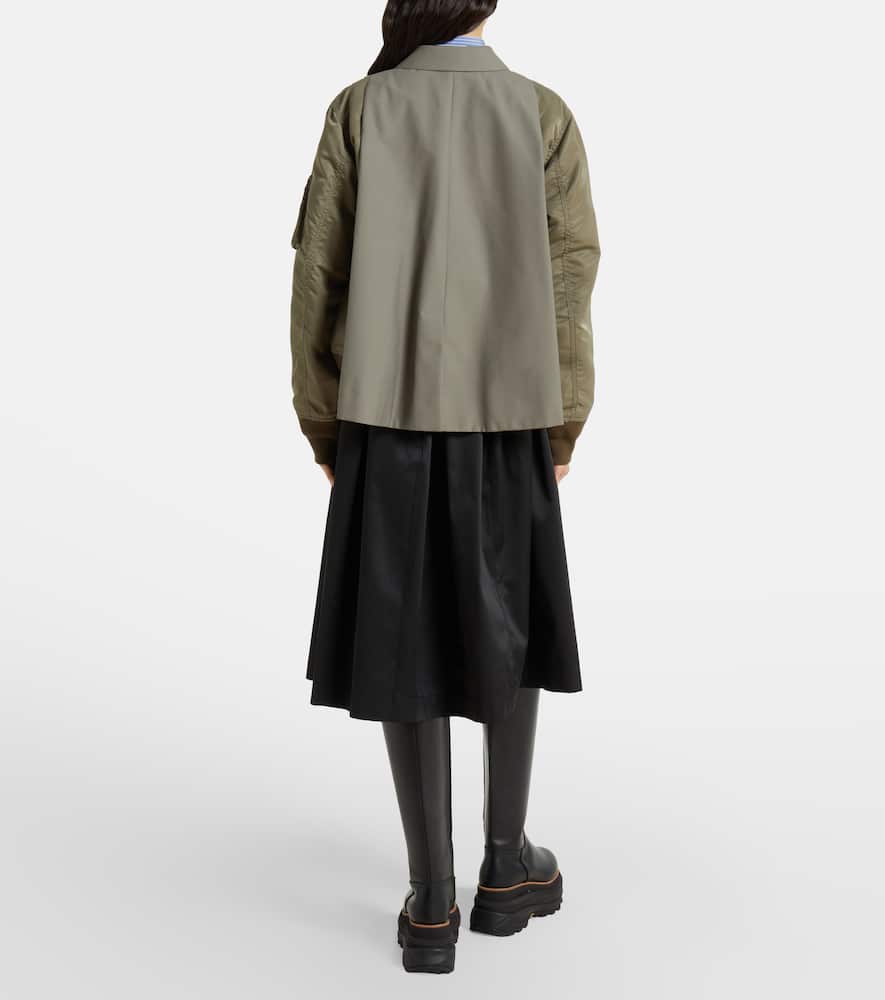 Sacai Double-breasted bomber jacket