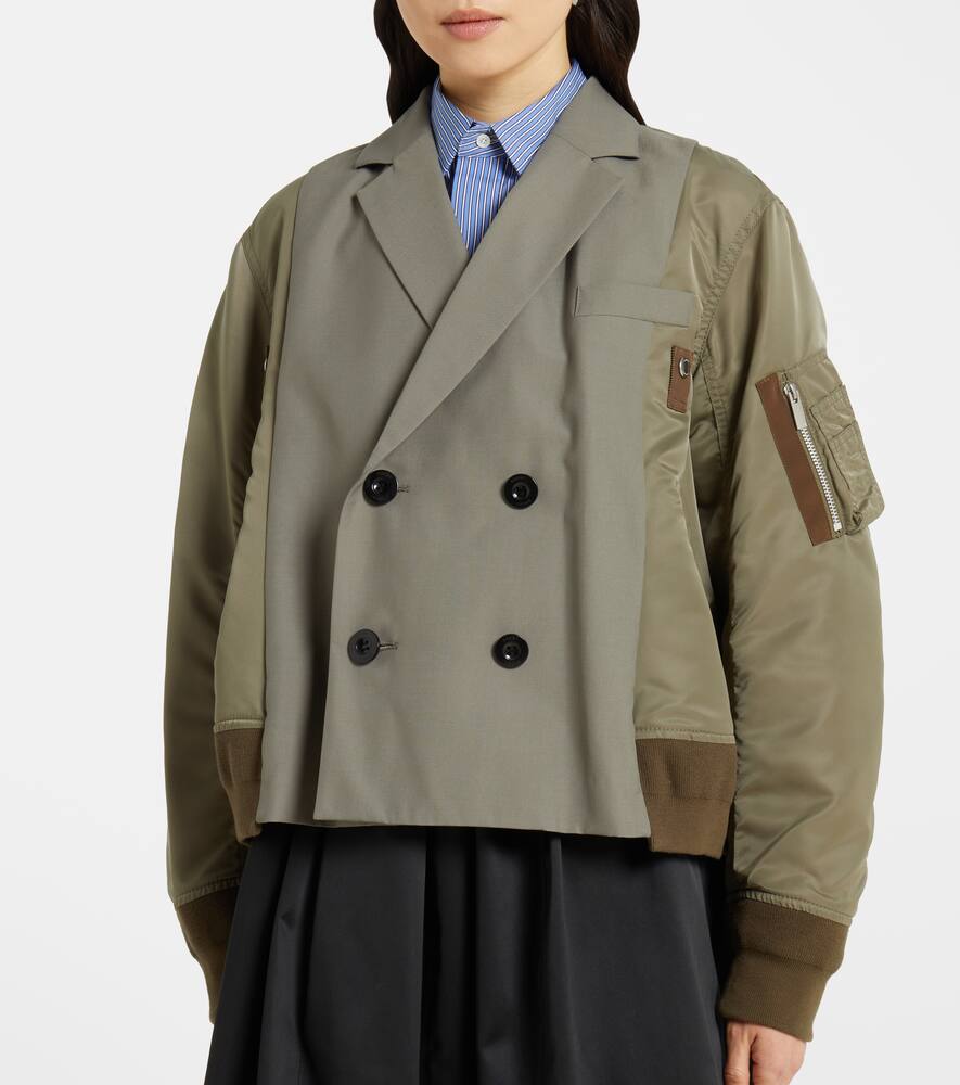 Sacai Double-breasted bomber jacket