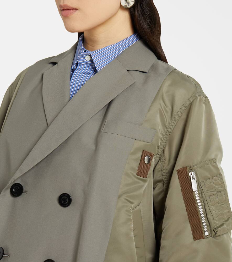 Sacai Double-breasted bomber jacket