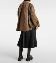 Sacai Double-breasted wool and technical coat