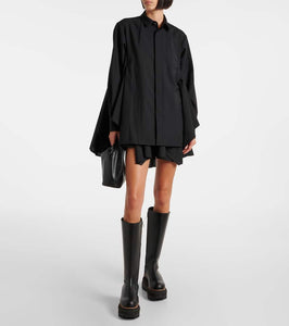Sacai Draped twill shirt