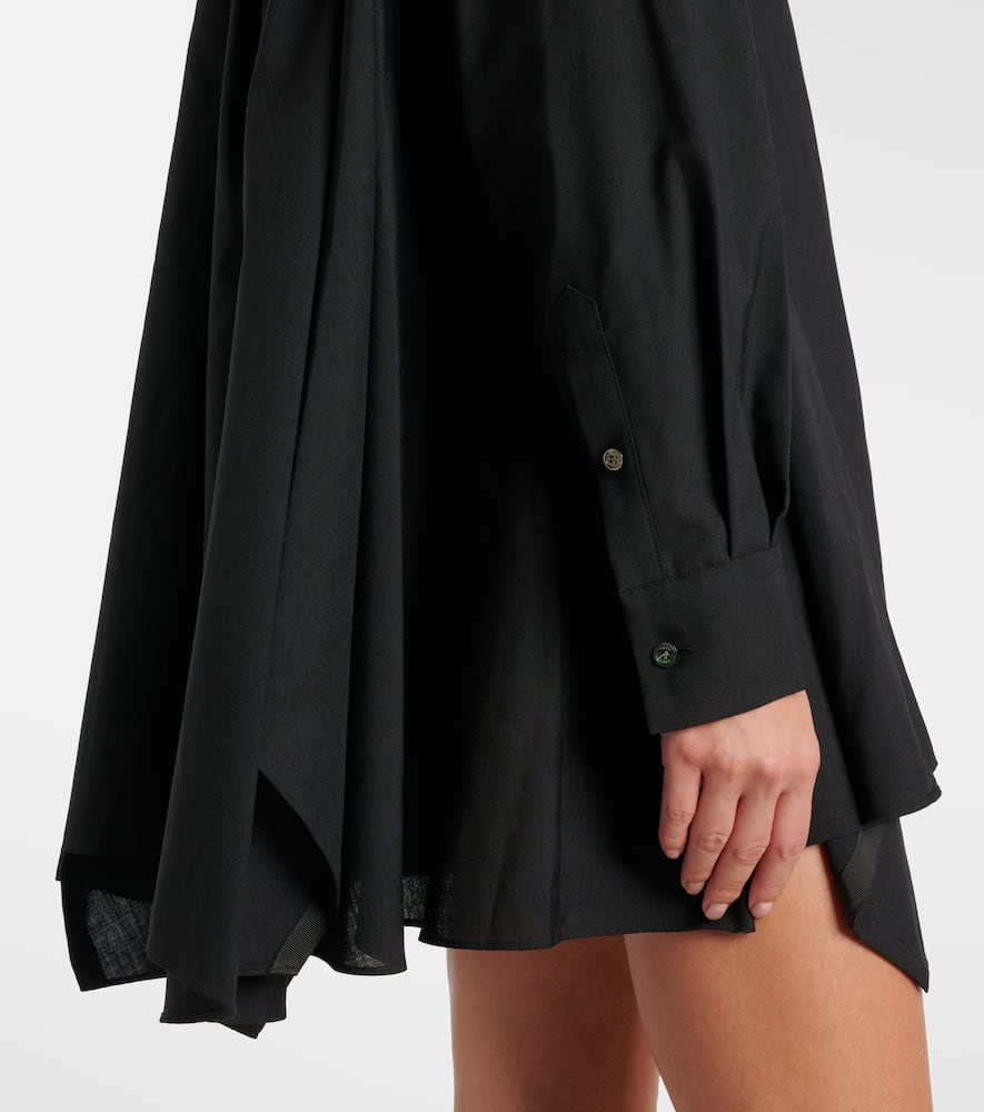 Sacai Draped twill shirt