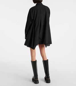 Sacai Draped twill shirt