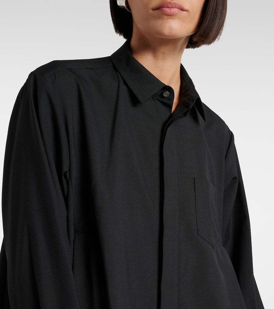 Sacai Draped twill shirt