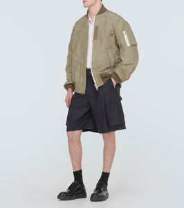 Sacai Embroidered twill bomber jacket