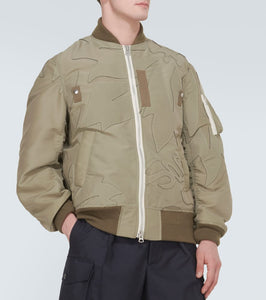 Sacai Embroidered twill bomber jacket