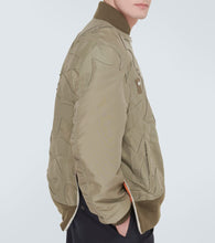 Sacai Embroidered twill bomber jacket