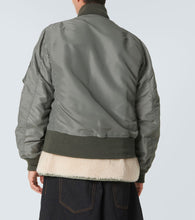 Sacai Faux shearling-trimmed bomber jacket