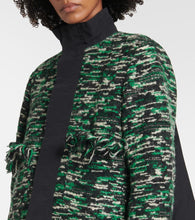 Sacai Fringed wool-blend tweed jacket