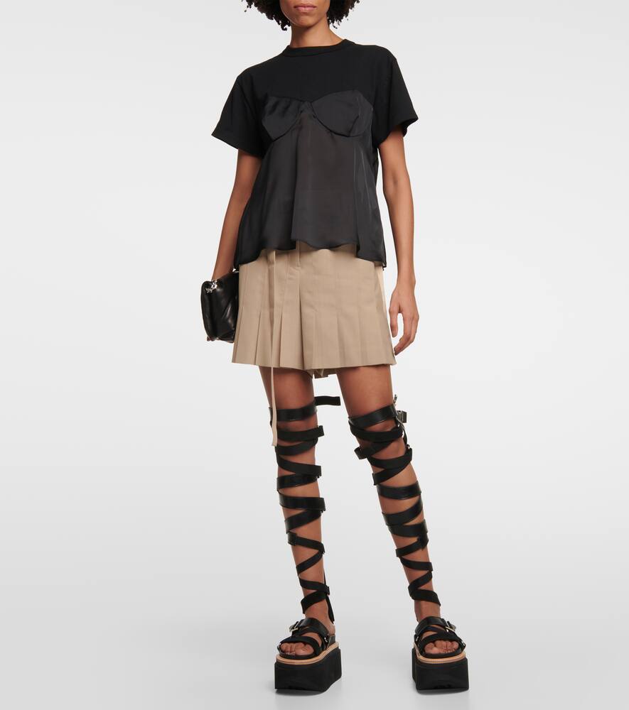 Sacai Lace-up leather sandals