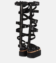 Sacai Lace-up leather sandals