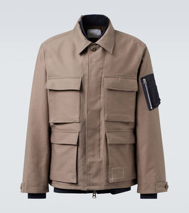 Sacai Layered cotton jacket