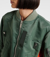 Sacai Layered twill bomber jacket