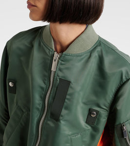 Sacai Layered twill bomber jacket