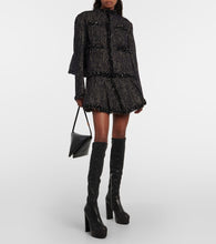 Sacai Leather platform knee-high boots