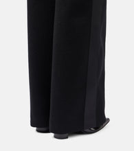 Sacai Leather-trimmed melton knee-high boots