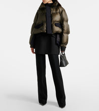 Sacai Leather-trimmed melton knee-high boots
