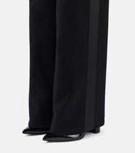 Sacai Leather-trimmed melton knee-high boots