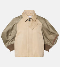 Sacai Paneled cotton-blend jacket