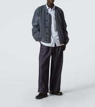 Sacai Paneled knitted twill blouson