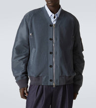 Sacai Paneled knitted twill blouson