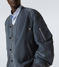 Sacai Paneled knitted twill blouson