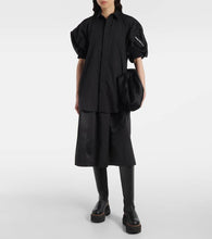 Sacai Poplin and technical twill shirt dress