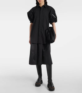Sacai Poplin and technical twill shirt dress