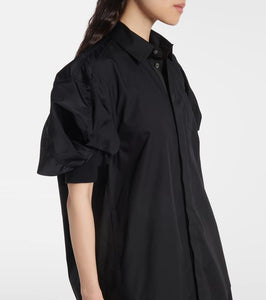 Sacai Poplin and technical twill shirt dress