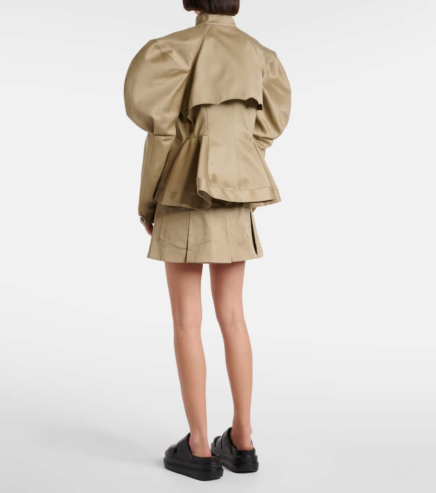 Sacai Puff-sleeve cotton chino jacket