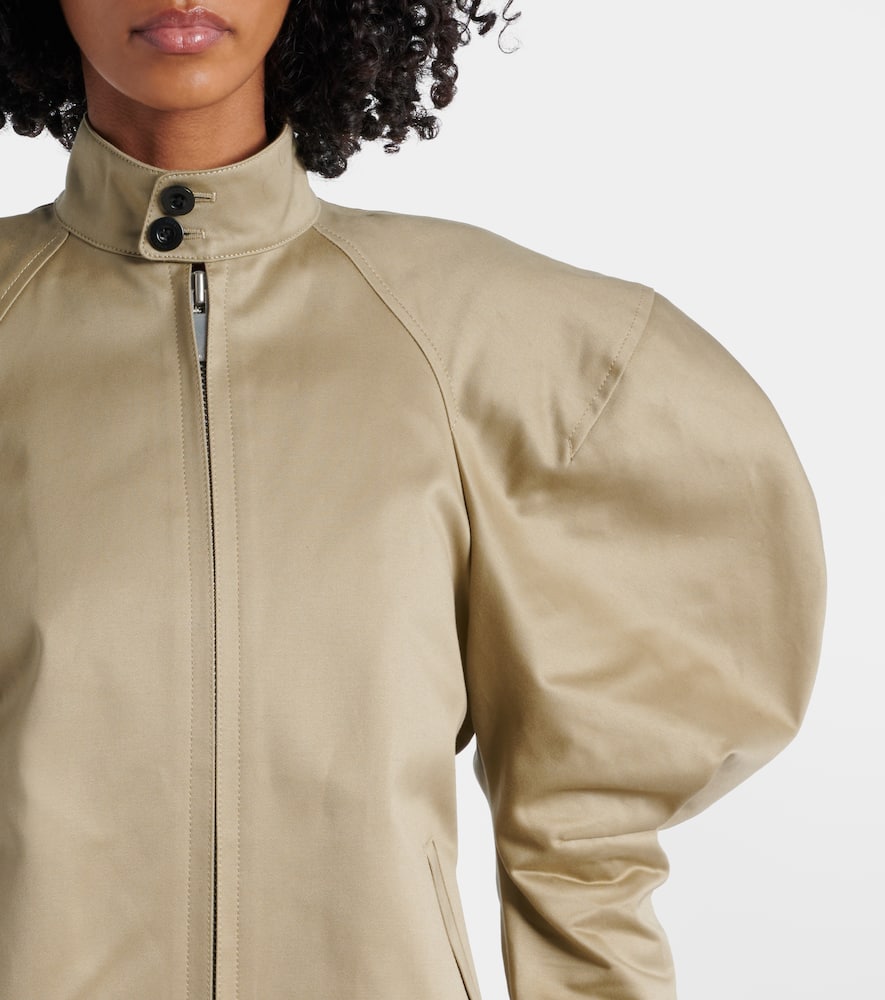 Sacai Puff-sleeve cotton chino jacket