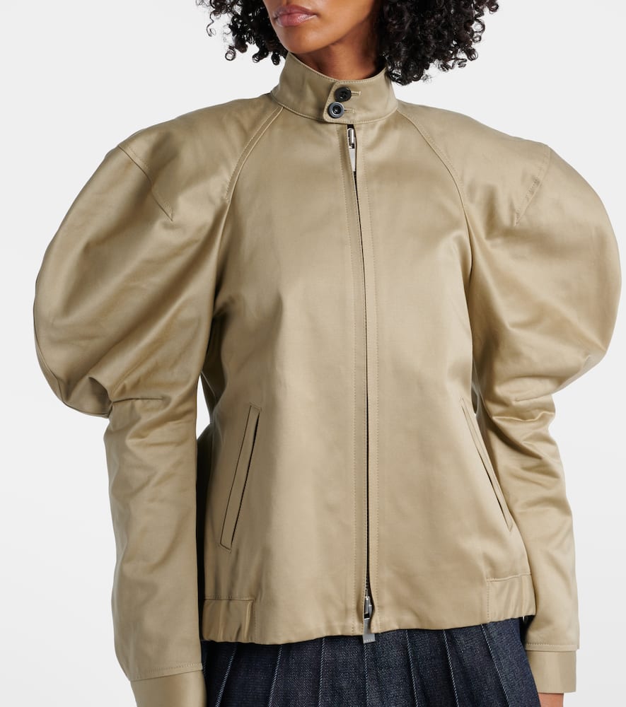 Sacai Puff-sleeve cotton chino jacket